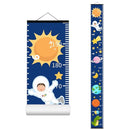 Baby Height Growth Chart - Canvas Height Chart for Kids Baby Child Toddler Boys Girls Growth Chart for Wall Room Nursery Decor Hangable and Removable Measuring Wall Ruler (Space, Black Wood) by TinyTreasures Baby Boutique
