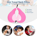 MOOB Kids Travel Pillow for Car Seat Kids Travel Neck Pillow U-Shape Car Seat Head Support Children Stroller Pillow Toddler Neck Pillow for Carseat Pink 3-12 Y/O by TinyTreasures Baby Boutique