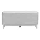 TREXM Boho Rattan Entryway Bench with Storage