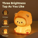 Cute Lion Night Light for Kids, Rechargeable Nursery Lamp with Timer, 3 Brightness Levels & Warm Light, Soft Silicone Baby Night Light, Tap Control, Gift for Toddlers by TinyTreasures Baby Boutique