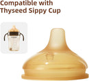 Thyseed Infant Spill Proof Weighted Straw Sippy Cups with Handles and Lids Breastfed Baby First Soft Spout Top Training Water Cup Toddler Boy Girl No Leak Transitioning Bedtime Milk Bottles 6 Months+ by TinyTreasures Baby Boutique