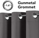 H.VERSAILTEX Charcoal Gray Blackout Curtain Panels for Bedroom Kitchen Curtains Blackout Room Darkening Curtains Window Panel Drapes for Basement - 2 Panels - 52 inch Wide by 84 inch Long, Grommet Top by CozyNest Decor