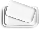 DELLING Large Serving Platter Set 16/14/12inch Large Serving Tray - Rectangular White Serving Trays for Party, Sushi, Oven Safe Dinnerware Set of 3, White by CozyNest Decor