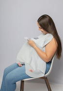 Muslin Nursing Cover for Baby Breastfeeding –with Peekaboo Window -100% Breathable Cotton Privacy Nursing Shawl - Multiuse Apron for Moms by TinyTreasures Baby Boutique