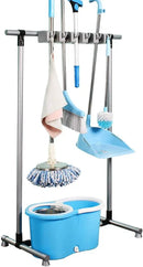 Broom Mop Holder Floor-Mounted mop Rack Cleaning Tool storage for laundry room closet organizer (6racks) by CozyNest Decor