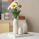 Ceramic Vase Set-3, Small Flower Vases for Decor, Modern Boho Farmhouse Style, Decorative Vases for Pampas Grass & Dried Flowers, Distressed Finish (Beige) by GreenHaven Gardens