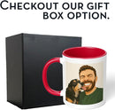 Personalized Coffee Mug, Custom Drawing Portrait Gift, Funny Customized Coffee Gift for Men & Women, Custom Mugs with Pictures, Red 11oz Customized Ceramic Tea Cup by TinyTreasures Baby Boutique