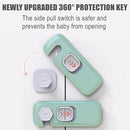 5 Pack Child Proof Refrigerator Lock, QYESWHSR Fridge Locks for Kids with Sticky Adhesive Pads, Child Safety Locks for Doors, RV Refrigerator, Oven Lock Child Safety Baby Cabinet Locks - Green Updated by TinyTreasures Baby Boutique