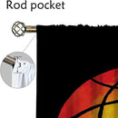 Red Basketball Blackout Curtains for Boy Girl Room Darkening Decor,Sport Theme and Motto Dark Background Bedroom Living Room Home Rod Pocket Thermal Insulated Window Curtain/Drapes Panel,42x45 Inch… by TinyTreasures Baby Boutique