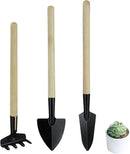 Wishlotus Mini Gardening Tools, 3Pcs Gardening Hand Tools with Non-Slip Handles, Portable Tools Set for Indoor Gardening, Succulents, Bonsai, Gift for Wife and Mother（Thin） by GreenHaven Gardens
