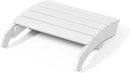 WestinTrends Dylan Outdoor Patio HDPE Adirondack Ottoman Footrest, White by CozyNest Decor