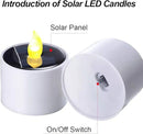 Solar Candle Lights,Flameless Candle Lights,Solar Rechargeable Tea Wax lamp,6 flameless Candle Light, Suitable for Wedding, Valentine's Day, Halloween, Christmas (Small Solar Candle) by GreenHaven Gardens