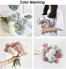 Kimura's Cabin 20Pcs Fake Chrysanthemum Artificial Silk Ball Flower Faux Mums Flowers Bouquets for Wedding Party Home Kitchen Table Decor DIY Decoration (Dark Pink) by CozyNest Decor