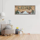 Personalized Wooden baby name sign for nursery, Woodland theme nursery, Animal for kids room decor, Custom name sign for boys, Door hanging gift/2 by TinyTreasures Baby Boutique