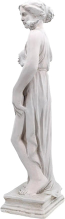 Outdoor Garden Statue Nymph Sculpture Goddess of Greek Mythology Roman Style Outdoor Patio Yard Lawn Porch Decor 32 Inch Ivory by GreenHaven Gardens