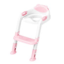 Potty Training Seat with Step Stool Ladder, SKYROKU Potty Training Toilet for Kids Boys Girls Toddlers - Comfortable Safe Potty Seat with Anti-Slip Pads Ladder Pink by TinyTreasures Baby Boutique
