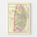 Vintage Map of Saint Louis, Missouri 1890