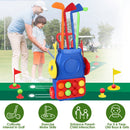Toddler Golf Clubs Set Kids Golf Kits Toddler Golf Ball Game Play Set Golf Game with 4 Golf Sticks 8 Golf Balls 2 Golf Holes 1 Golf Mat for 3-6 Year O