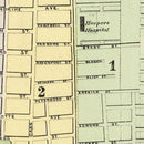 Vintage Map of Detroit, Michigan 1890
