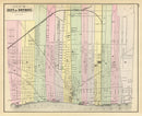 Vintage Map of Detroit, Michigan 1890