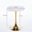 Square Tulip Dining Table For 2 - 4 People - Golden / White