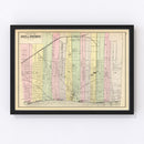 Vintage Map of Detroit, Michigan 1890