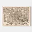Vintage Map of Baltimore, Maryland 1844