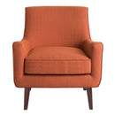 Accent Chair Upholstered With Legs - Burnt Orange by HouseOfZazla