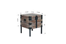 Trunk Table And Side Table With Large Storage Dress Up Your Liviing Room (Set of 3) - Antique Gray by HouseOfZazla