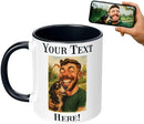 Personalized Coffee Mug, Custom Photo Caricature Gift, Funny Customized Coffee Gift for Men & Women, Custom Mugs with Pictures, Black 11oz Customized Fathers Day Mug by TinyTreasures Baby Boutique