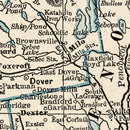 Vintage Map of Maine 1893