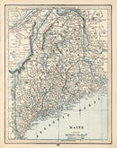 Vintage Map of Maine 1893