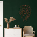 Geometric Lion Head Metal Wall Art