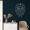 Geometric Lion Head Metal Wall Art