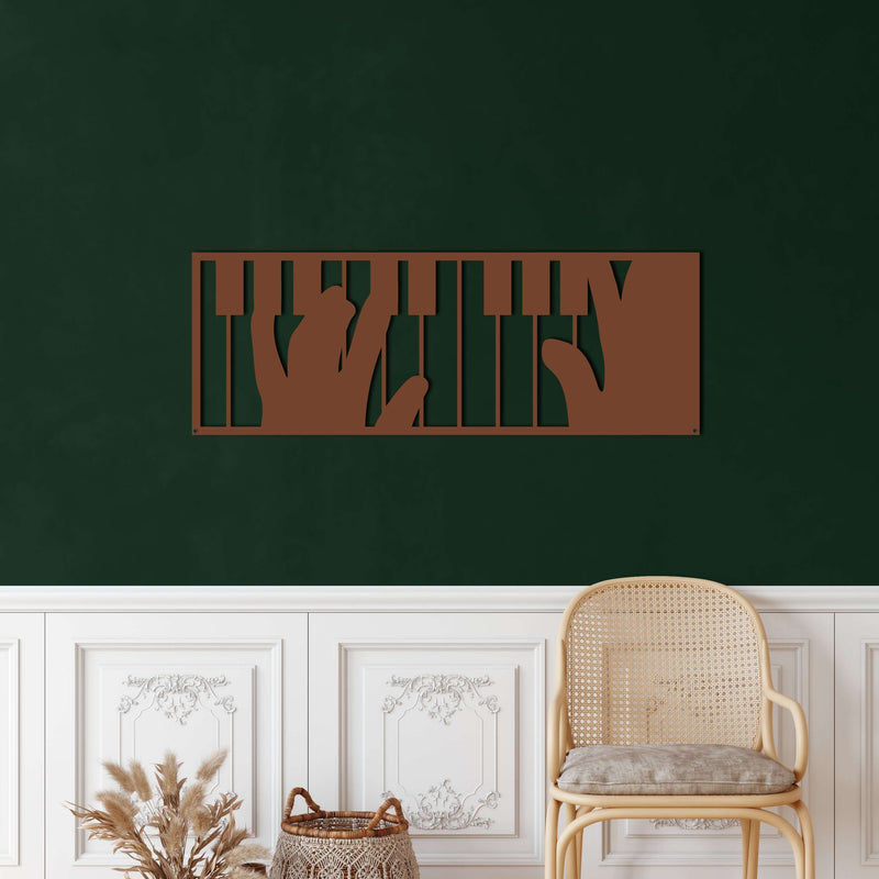 Piano Metal Wall Art