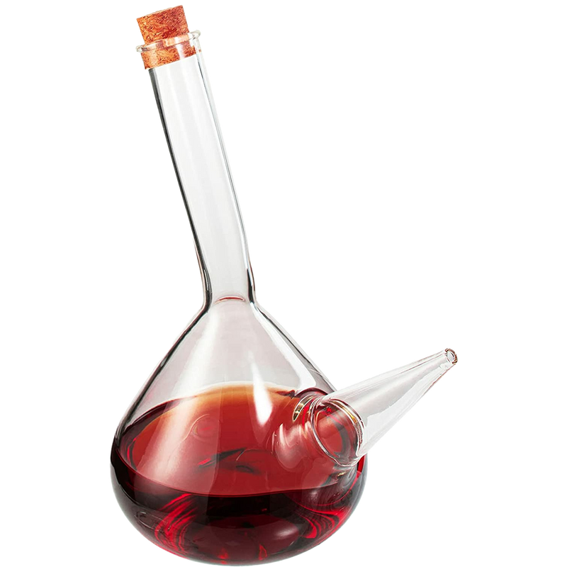 Porron Glass Decanter 34 oz Wine Pitcher 100% Lead-free Glass Decanter for Red Wine, Hand Blown Wine Decanter, Wine Carafe - Wine Gift, Wine Accessories (1000mL)