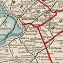 Vintage Map of New Jersey 1893