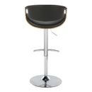 Symphony - Mid Century Modern Adjustable Barstool With Swivel & Rounded T Footrest (Set of 2) by HouseOfZazla