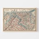 Vintage Map of Maryland & Delaware 1893