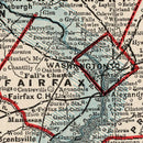 Vintage Map of Maryland & Delaware 1893