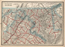 Vintage Map of Maryland & Delaware 1893