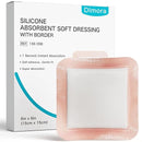 Dimora Silicone Super Absorbent Wound Dressings - Gentle Adhesive Bandages with Ultrasorb Polymer,Heavy Exudate Wound Care Pads 6"X 6" 10 Packs by TinyTreasures Baby Boutique