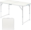 Outvita 4ft Portable Folding Camping Table, Outdoor Waterproof Adjustable Height Table, Aluminum Lightweight Suitcase Foldable Table for Picnic BBQ Beach Dining by GreenHaven Gardens