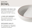 Made In Cookware - Serving Bowl - White With Red Rim - Porcelain England by CozyNest Decor