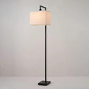 Globe Electric 61000052 60" Floor Lamp, Matte Black, Square White Fabric Shade, On/Off Rotary Switch on Socket, Square Rod, Reading Lamp, Home Office Accessories, Home Décor, Home Improvement by CozyNest Decor