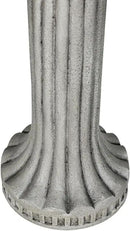 24 Inch Height Outdoor Bird Bath - Fibre Reinforced Concrete Large Bird Bath Stylish with Modern Pedestal for Garden, Patio, Backyard, Lawn - 16”W X 24”H Contemporary Birdbaths & Supports by GreenHaven Gardens
