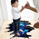 Quanhaigou 3D Wall Decals Stickers Wall Murals Wallpaper Decor for Home Floor Living Room (Blue Dolphin) by CozyNest Decor