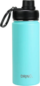 DRINCO Stainless Steel Water Bottle Spout Lid Vacuum Insulated Double Wall Water Bottle Wide Mouth (40oz 32oz 22oz 18oz 14oz) Leak Proof Keeps Cold or Hot (18 oz, 18oz Teal) by CozyNest Decor