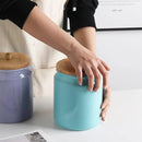 Sweejar Ceramic Kitchen Canisters, 58 FLOZ Porcelain Food Storage Jar with Airtight Seal Wooden Lid, Home Container Serving for Coffee Beans, Tea-leave, Sugar, Salt, Tool Bucket (Turquoise) by CozyNest Decor