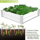 4'x4' White Vinyl Raised Garden Bed Kit, Outdoor Above Ground Garden Box for Growing Vegetables, Flowers, Herbs, DIY Gardening, Whelping Pen and More by GreenHaven Gardens